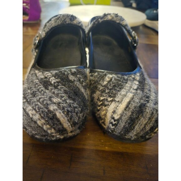 Sanita Womens Wool & Leather Mary Jane Clogs Size 36 Black/Gray - Picture 2 of 5